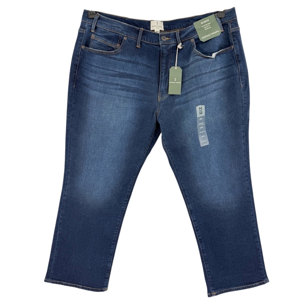 Mutual Weave Men's The Athletic Stretch Tapered Blue Jeans Big 46x30 (42x28) NWT